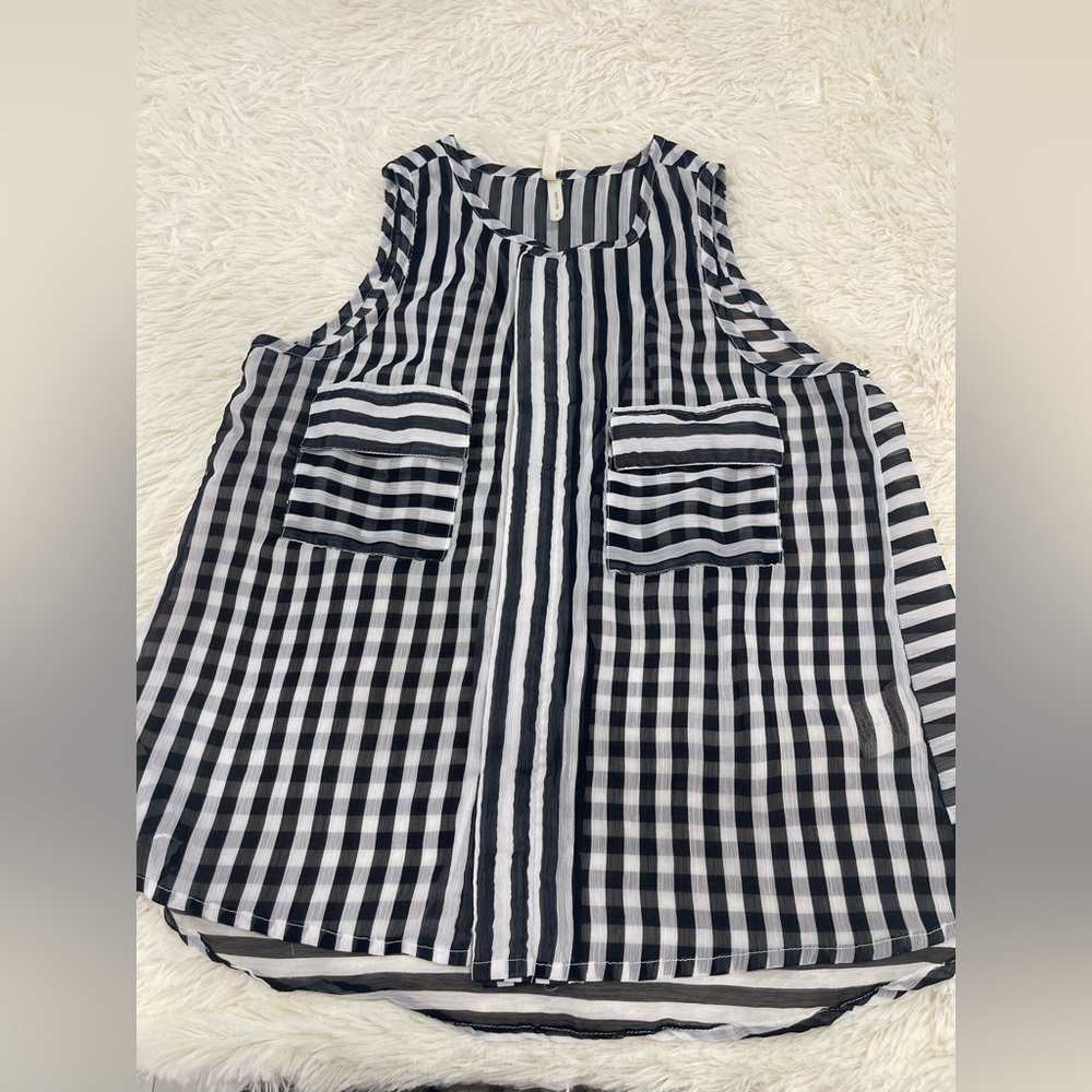 Truth Black and White Checkered Tank Top